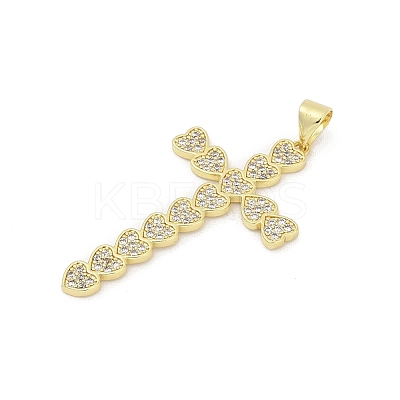 Brass Micro Pave Cubic Zirconia Pendants KK-D317-106G-1