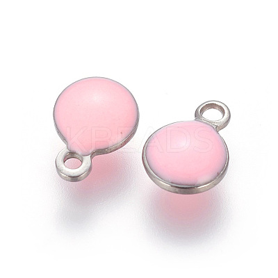 304 Stainless Steel Enamel Charms STAS-O122-D-07P-1