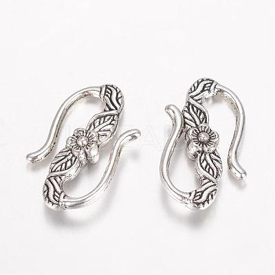 Tibetan Style Alloy Hook and S-Hook Clasps PALLOY-D348-43AS-1