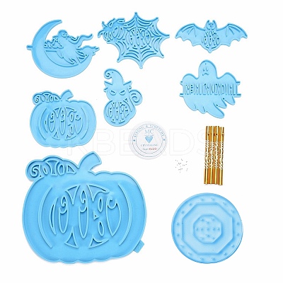 DIY Halloween Theme Wind Chime Resin Mold Kit DIY-D060-02GP-1