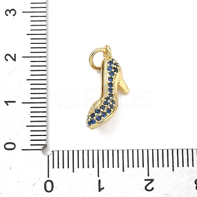 Brass Micro Pave Cubic Zirconia Pendants KK-K417-18G-1