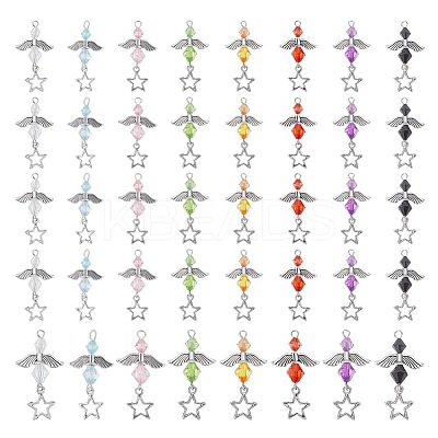 4 Sets Transparent Acrylic Pendants FIND-PH0010-16-1