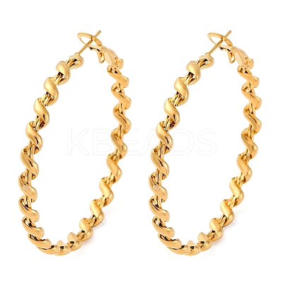 304 Stainless Steel Hoop Earrings EJEW-S250-04A-G-1