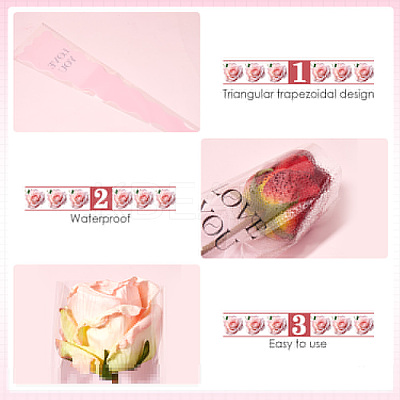 OPP Plastic Flower Bouquet Bags AJEW-GF0009-99B-1