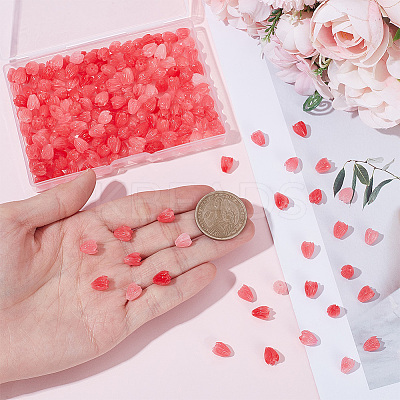 200Pcs Dyed Synthetic Coral Beads CORA-SP0001-22A-1