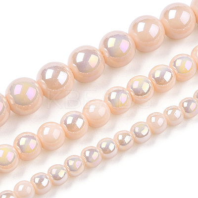 Electroplate Opaque Glass Beads Strands LS-GLAA-T032-P8mm-AB09-1