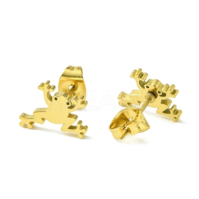 Cute Little Animal Theme 304 Stainless Steel Stud Earrings EJEW-B041-02H-G-1