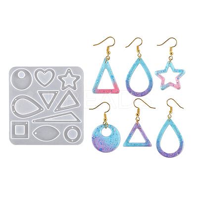 DIY Geometrical Pendant Silicone Molds DIY-F134-06-1