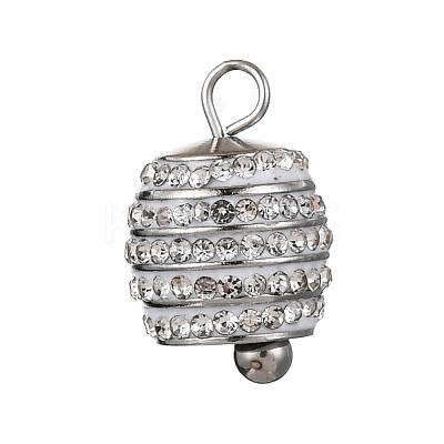 304 Stainless Steel Crystal Rhinestone Pendants LS-STAS-H235-12P-1
