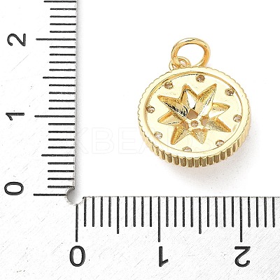 Brass Micro Pave Cubic Zirconia Pendants KK-D357-23G-1