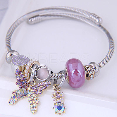 Adjustable Stainless Steel European Bangles FS-WG548C4-01-1