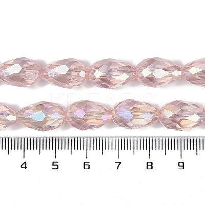 Transparent Electroplate Glass Beads Strands EGLA-N013-T6mm-B18-1