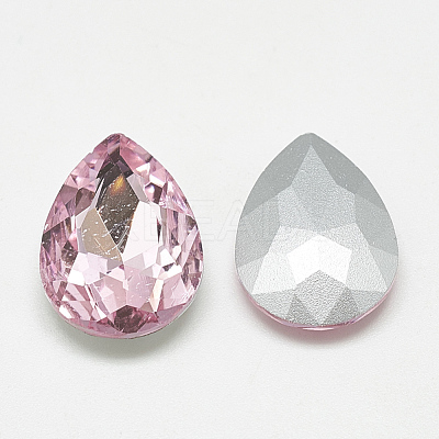 Pointed Back Glass Rhinestone Cabochons RGLA-T081-13x18mm-10-1