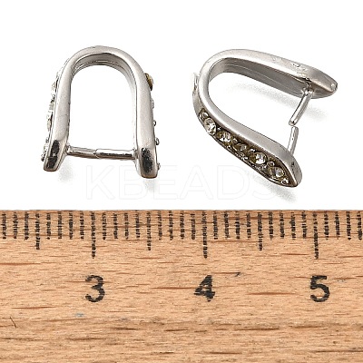 PVD Vacuum Plating & Long-Lasting Plated Brass with Rhinestone Pinch Bails KK-S402-06B-NR-1