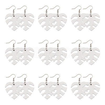 DIY Monstera Leaf Dangle Earring Making Kits DIY-TA0008-38-1