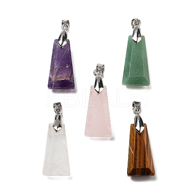 Natural Mixed Stone Faceted Pendants G-F774-02-1