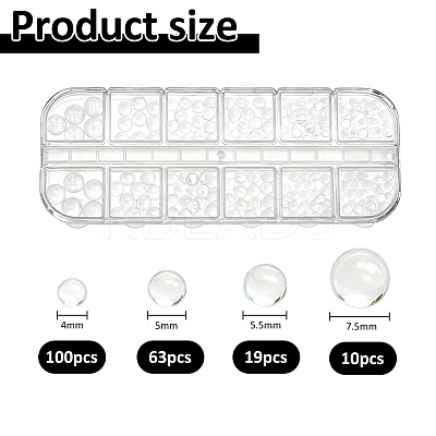 Round Transparent Glass Bubble Beads MRMJ-WH0001-52-1