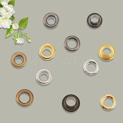 200 Sets 4 Colors Iron Grommet Eyelet Findings SCRA-GF0001-10A-06-1