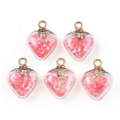 Glow in the Dark Luminous Glass Pendants GLAA-YWC0001-01B-1