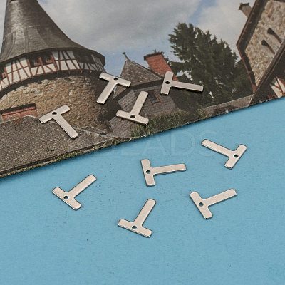 Tarnish Resistant 304 Stainless Steel Letter Charms LS-X-STAS-O072-T-1