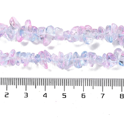 Spray Painted Transparent Glass Beads Strands GLAA-P060-01A-16-1