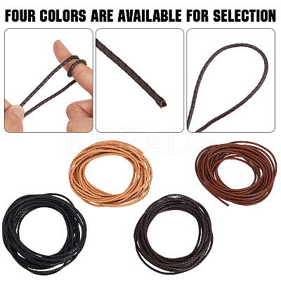 5M Round Braided Cowhide Letter Cord WL-GF0001-34A-04-1