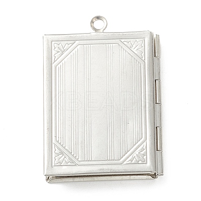 Tarnish Resistant 304 Stainless Steel Diffuser Locket Pendants for Teachers' Day STAS-K236-01P-1