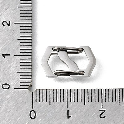 304 Stainless Steel Keychain Clasp Findings STAS-U051-01B-P-1
