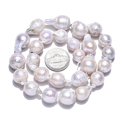 Natural Baroque Pearl Keshi Pearl Beads Strands PEAR-S019-02E-1