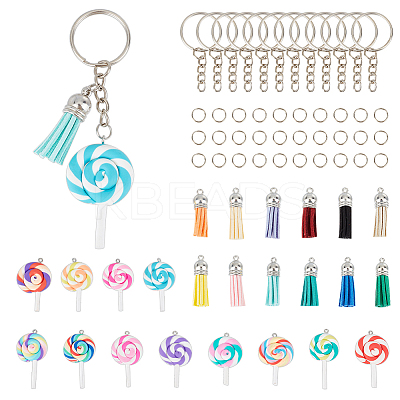 DIY Lollipop Keychain Making Kit DIY-OC0011-94-1