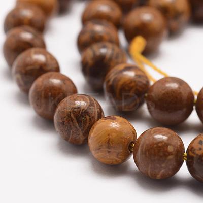Natural Elephant Skin Jasper/Miriam Stone/Calligraphy Stone Beads Strands G-F512-10mm-1