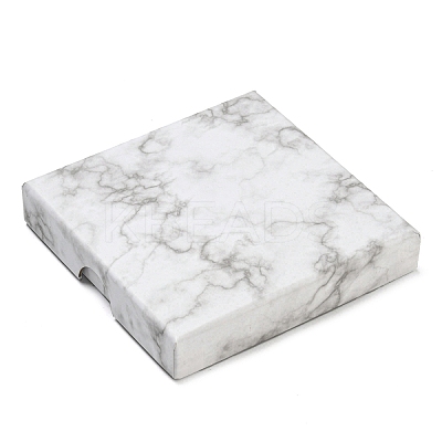 Square Marble Cardboard Paper Jewelry Box CON-D014-01C-03-1