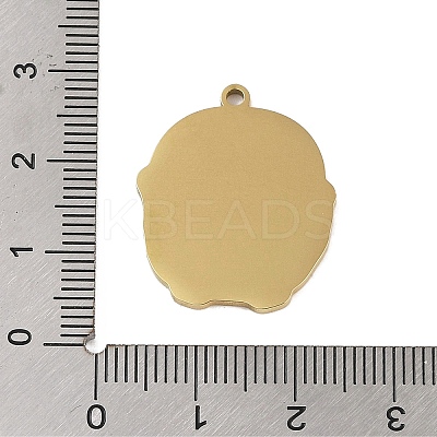 201 Stainless Steel Pendants STAS-C095-08G-1