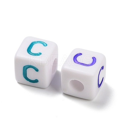 Opaque Acrylic Beads OACR-I022-01C-1