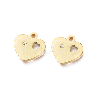Ion Plating(IP) 304 Stainless Steel Charms STAS-L245-001G-1