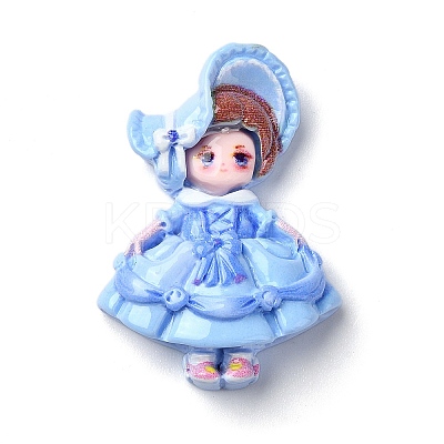 Cartoon Girls Opaque Resin Decoden Cabochons RESI-S392-04B-02-1