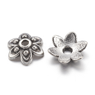 Tibetan Style Alloy Bead Caps LF0626Y-1