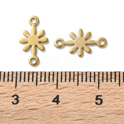 304 Stainless Steel Flower Connector Charms STAS-S172-04G-1