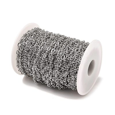 Non-Tarnish 304 Stainless Steel Oval Link Chains CHS-P018-22P-1