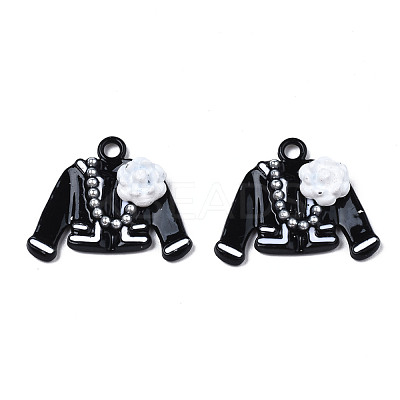 Rack Plating Alloy Spray Painted Pendants PALLOY-T083-03A-1
