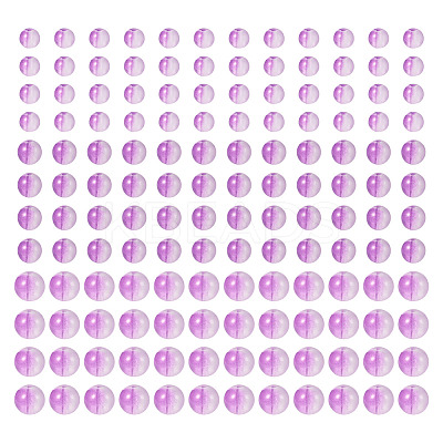 300Pcs Frosted Transparent Glass Beads GLAA-TA0002-78A-1