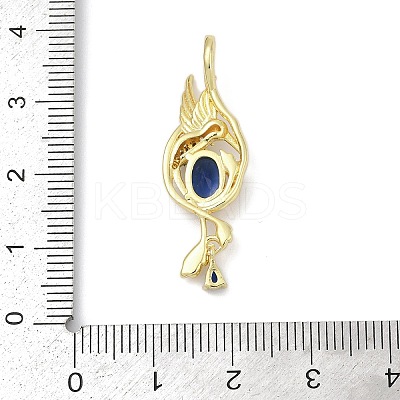 Brass Micro Pave Cubic Zirconia Pendants KK-D317-131G-1