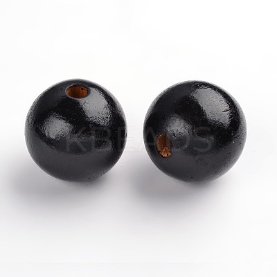 Natural Wood Beads TB30MMY-2-1