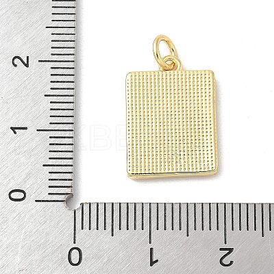 Brass Pave Natural White Shell Pendants KK-S522-09G-I-1