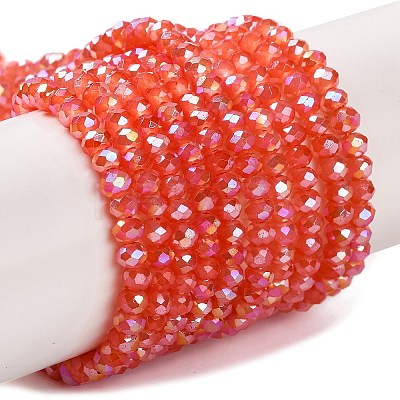 Baking Electroplate Glass Beads Strands DGLA-A039-J4mm-B01-1