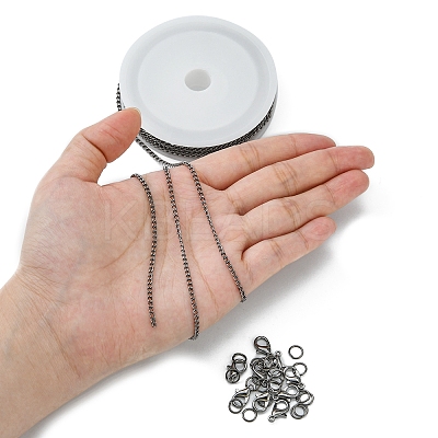 DIY Chain Bracelet Necklace Making Kit DIY-YW0006-37-1