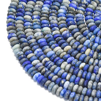Natural Lapis Lazuli Beads Strands G-P575-A46-4x2mm-01-1