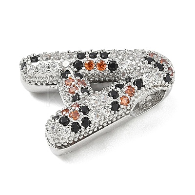 Brass Micro Pave Cubic Zirconia Pendants KK-Z108-01P-1