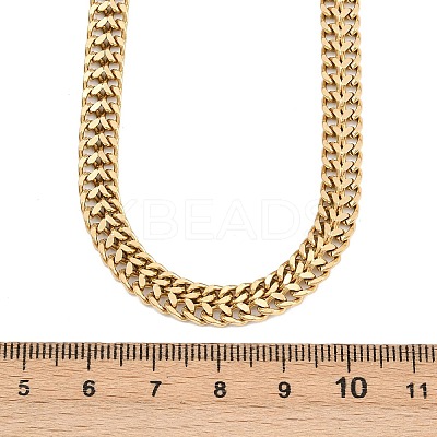6.5MM 304 Stainless Steel Double Curb Chain Necklaces for Women LS-NJEW-G179-07G-1