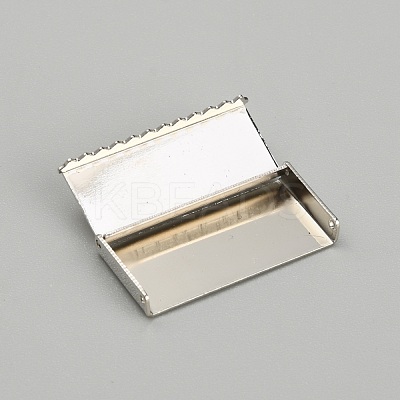 Zinc Alloy Ribbon Crimp Ends FIND-WH0126-13F-P-1